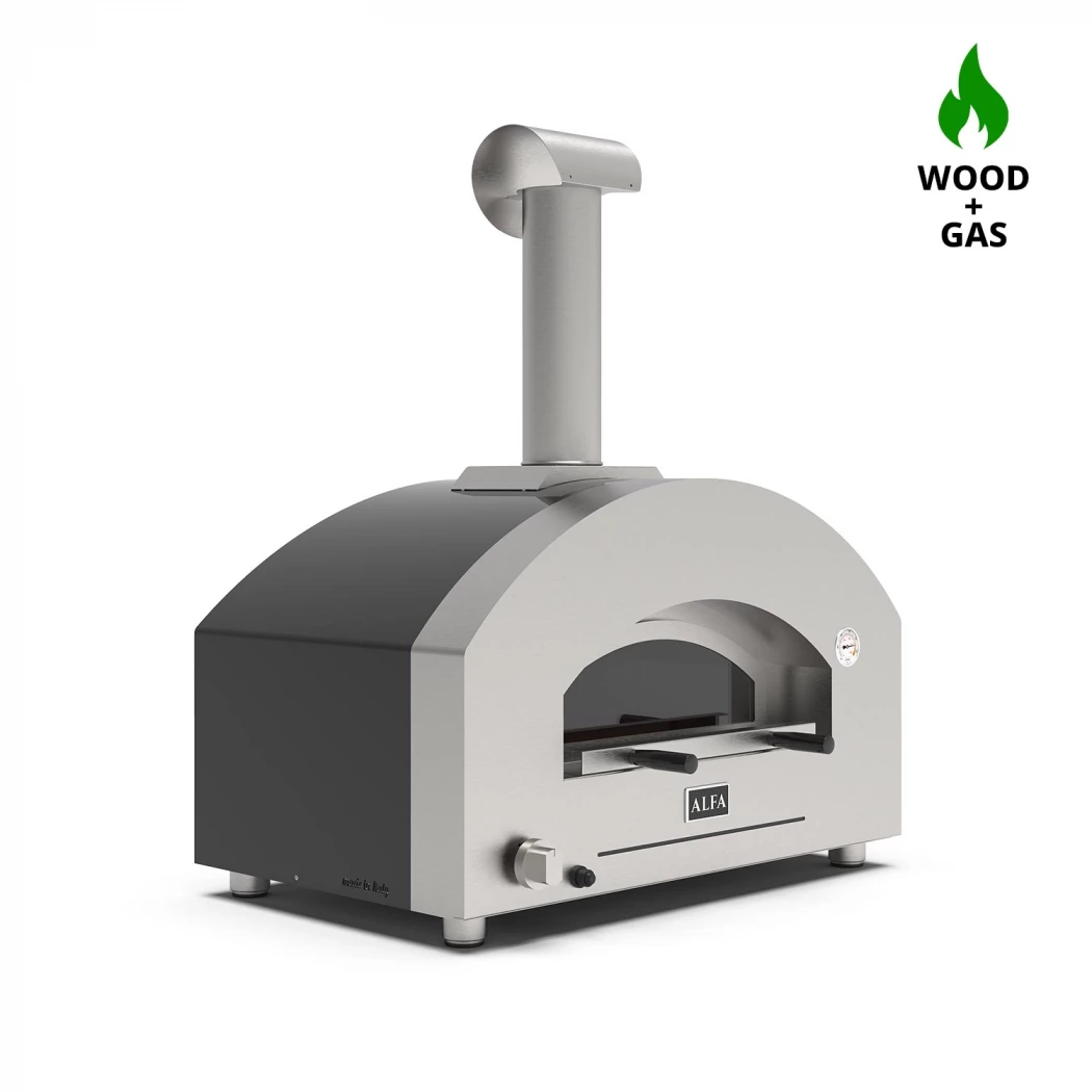 Sort Futuro Pizzaer Silver Black Hybrid Pizzaovn - Alfa Forni Pizzaovn