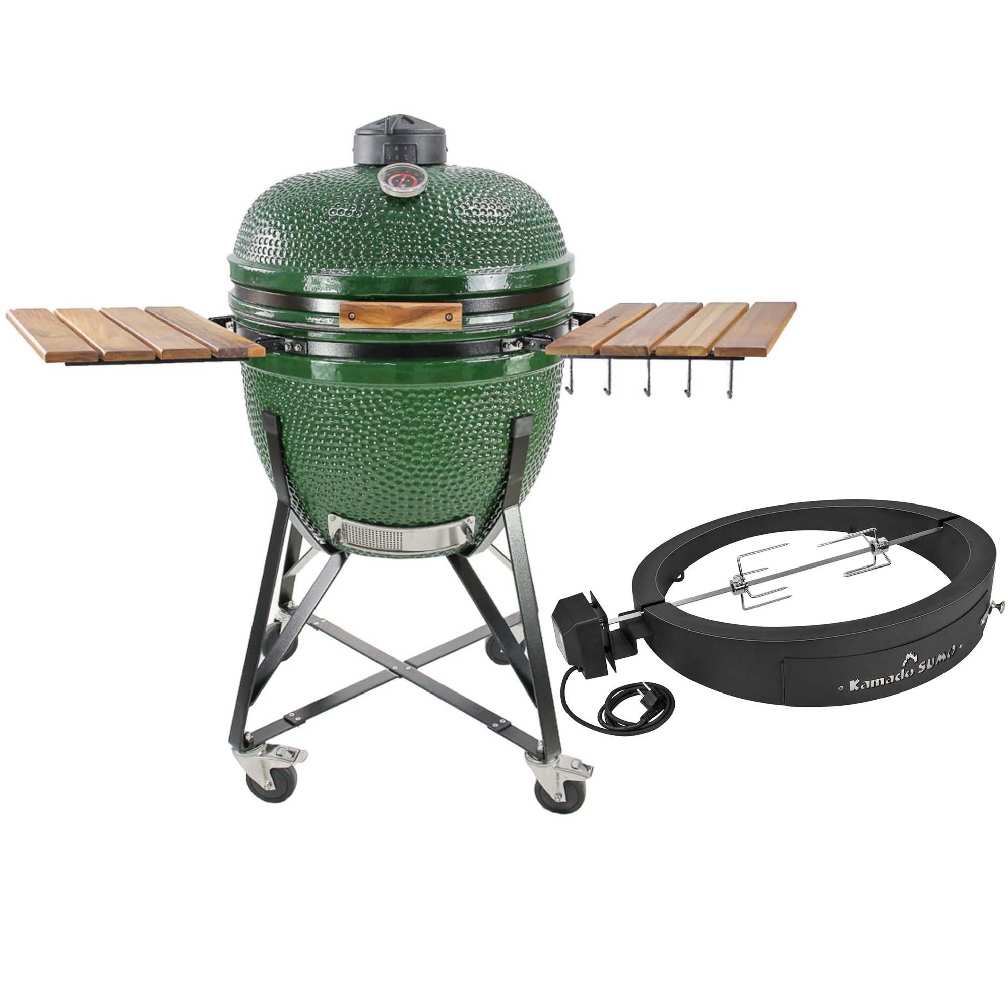 Grøn Maxi Kulgrill Grillmesterens Rotisserie Pizzaovn - Kamado Sumo Pizzaovn