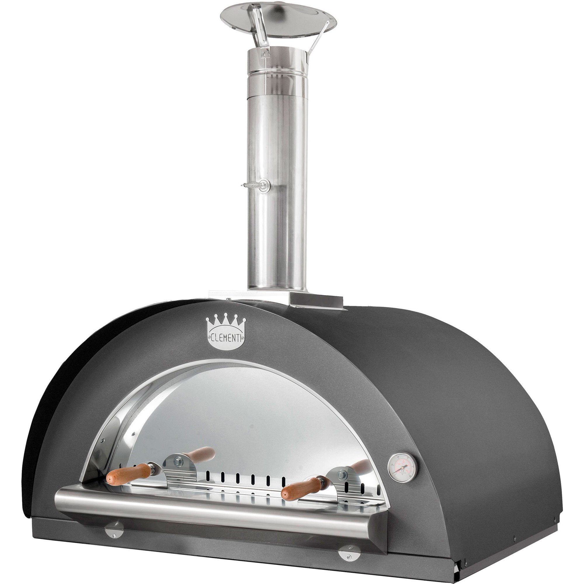 Antracit Family Brændefyret Pizzaovn 100x80 - Clementi Forni Pizzaovn