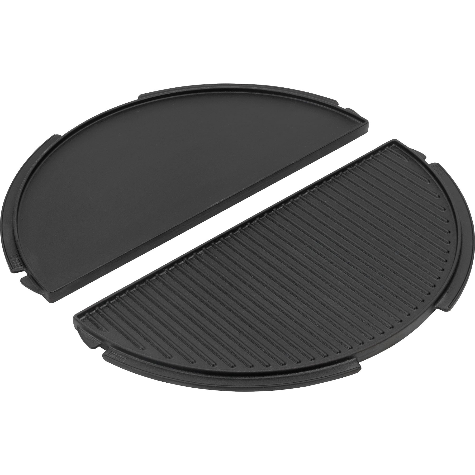 Sort Halvrund Vendbar Grillplade - Big Green Egg Pizzasten  - 665719122988