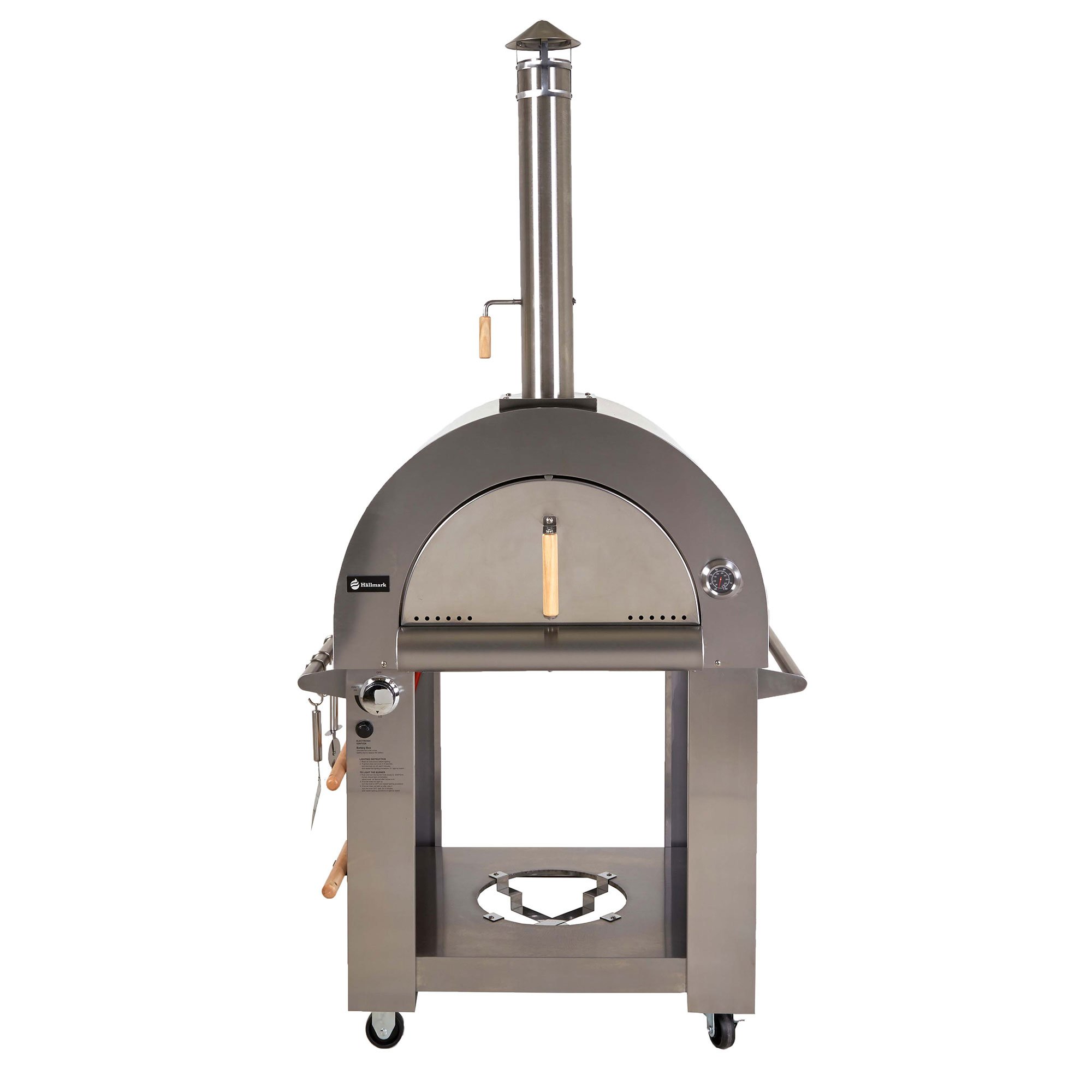 Stål Pizzaovn Brænde & Gas - Hällmark Pizzaovn  - 7340115488632