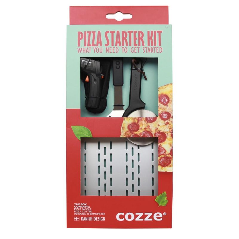 Cozze Gavesæt Med Pizzaspade Termometer & Pizzaskære Dele - Cozze Pizzaspade  - 5708614903803