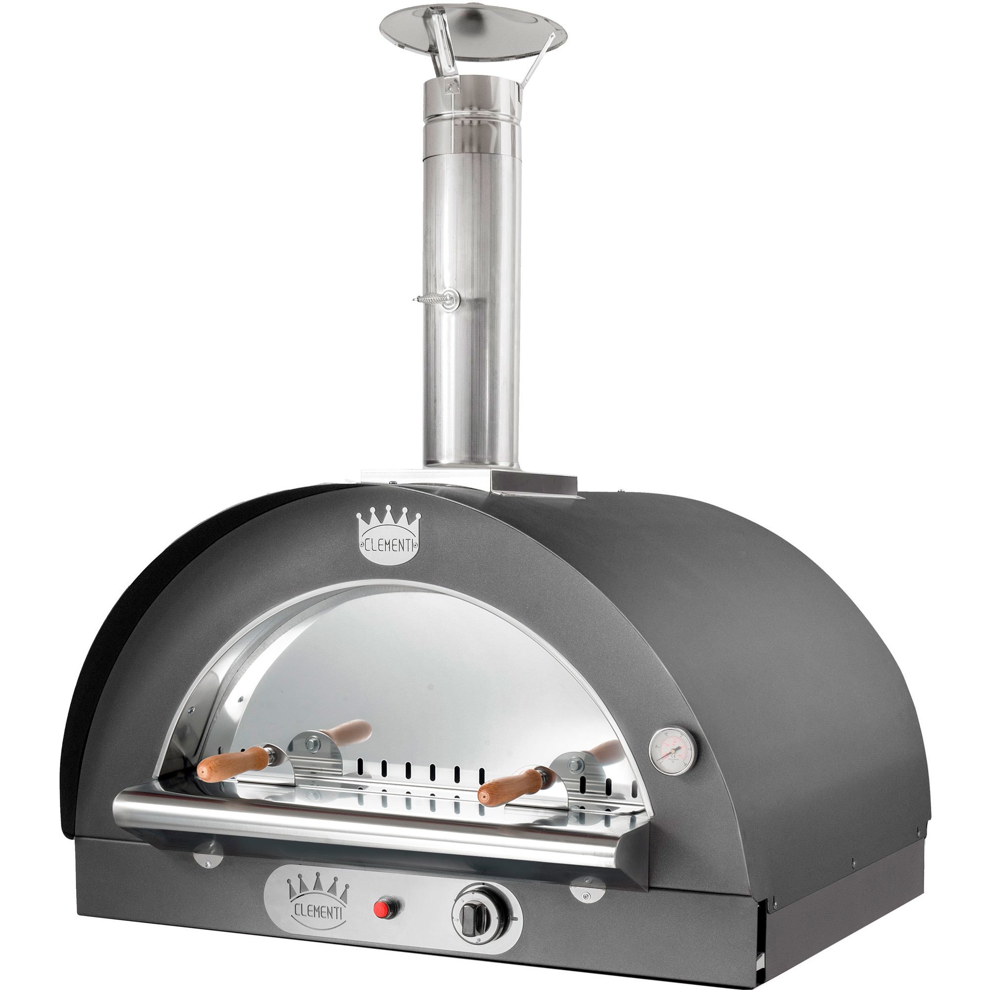 Antracit Family Gas Pizzaovn 60x60 - Clementi Forni Pizzaovn  - FAMGAS60ANTR