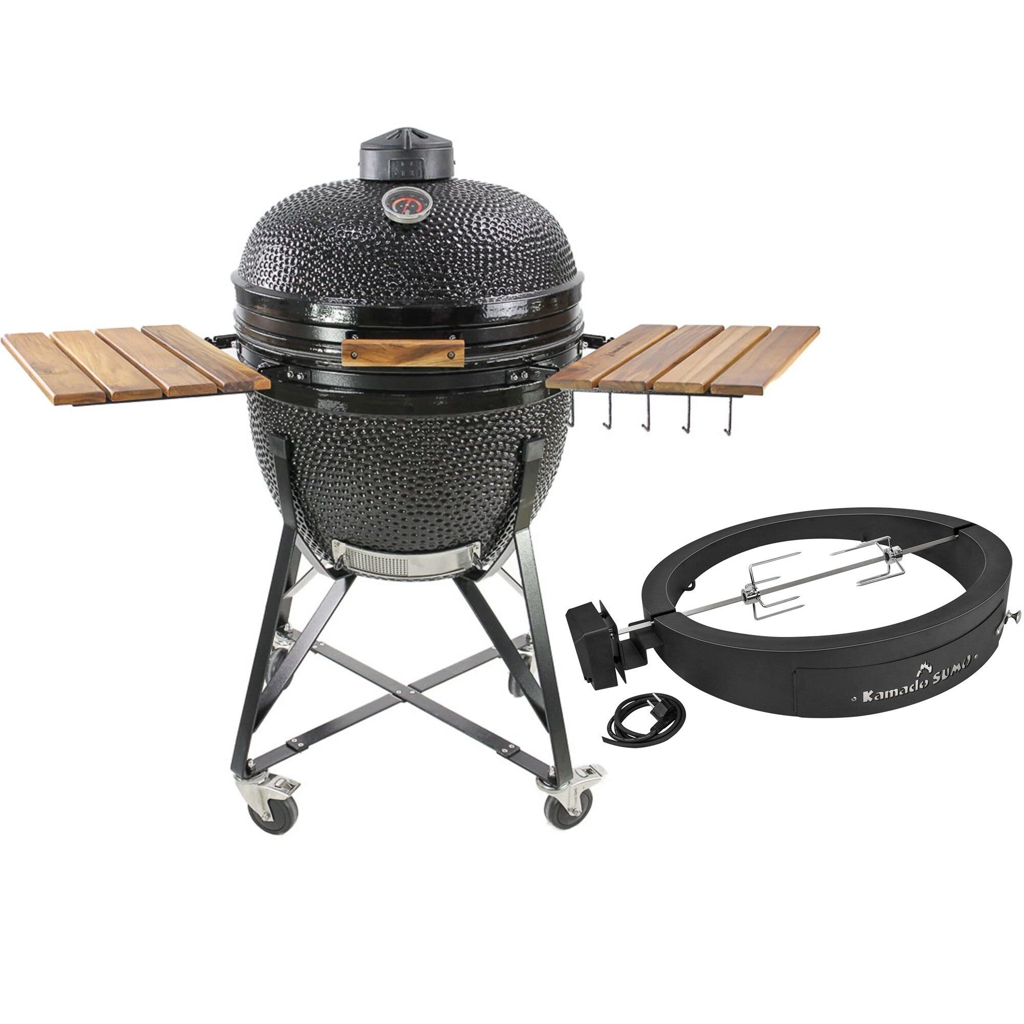 Sort Maxi Kulgrill Grillmesterens Rotisserie Pizzaovn - Kamado Sumo Pizzaovn