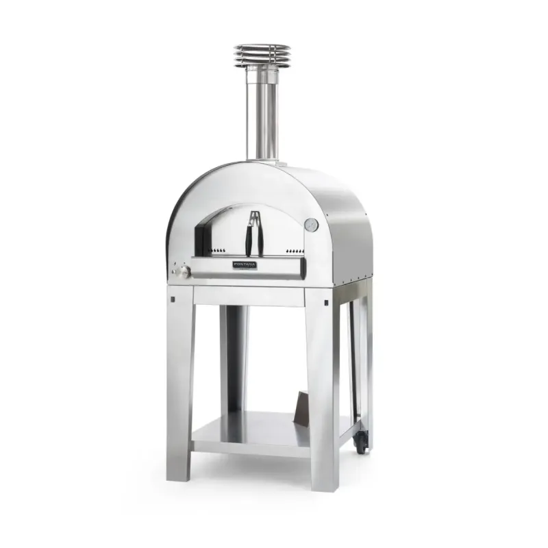 Fontana Forni Margherita Inox Gas Pizzaovn Med Vogn - Fontana Forni Pizzaovn  - 8033776073673