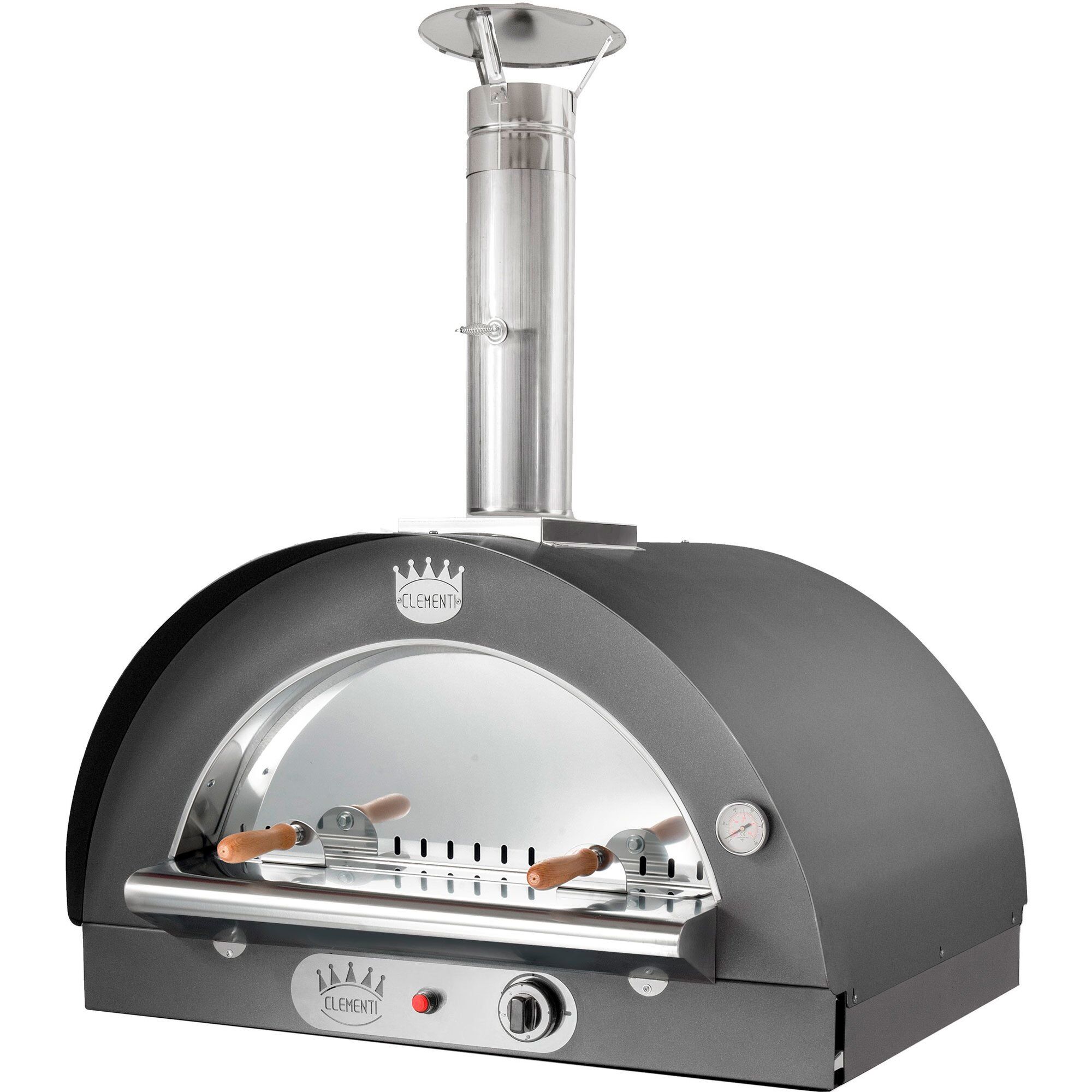 Antracit Family Gas Pizzaovn 60x60 - Clementi Forni Pizzaovn  - FAMGAS60ANTR