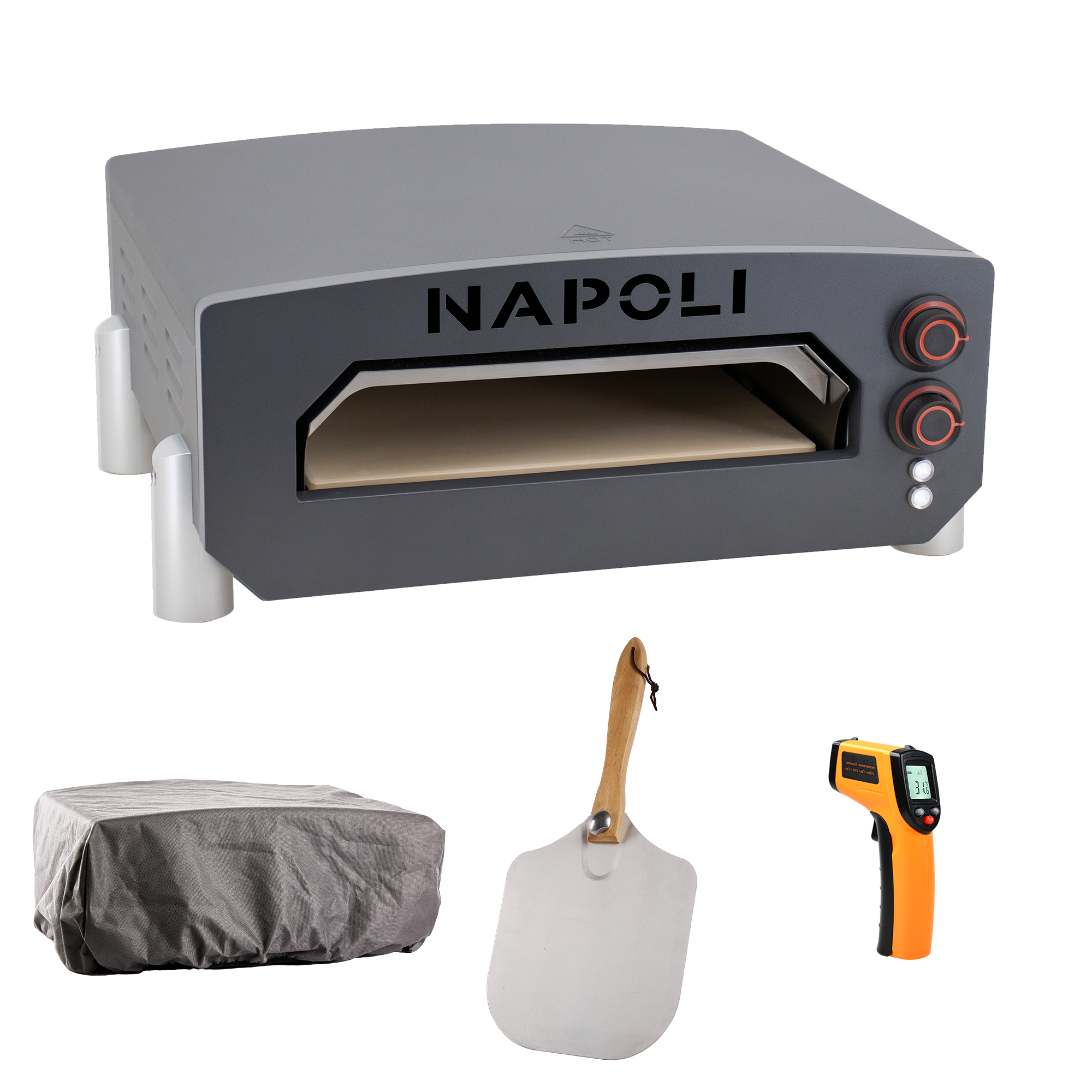 Napoli Ampx201d Elektrisk Pizzaovn Cover Pizzaspade Infrarød Termometer - Napoli Pizzaspade