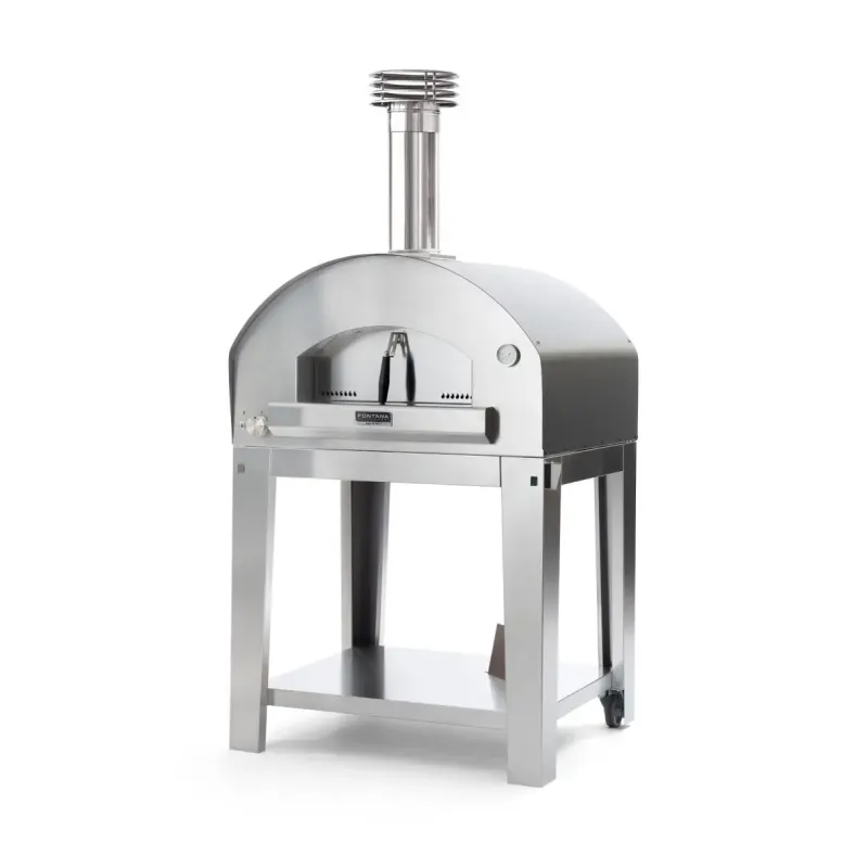 Fontana Forni Mangiafuoco Inox Gas Pizzaovn Med Vogn - Fontana Forni Pizzaovn  - 8033776078432
