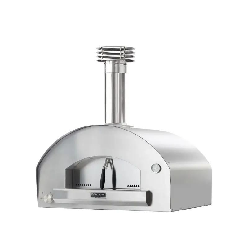 Fontana Forni Mangiafuoco Inox Gas Pizzaovn Uden Vogn - Fontana Forni Pizzaovn  - 8033776078425