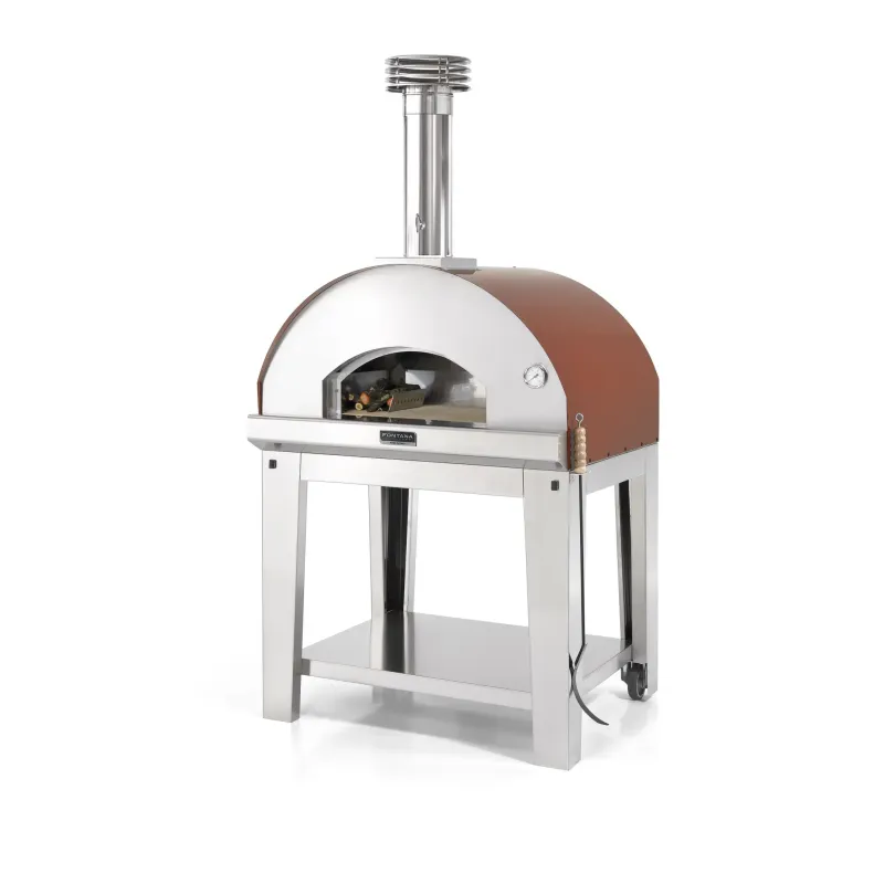 Fontana Forni Mangiafuoco Rosso Pizzaovn Med Vogn - Fontana Forni Pizzaovn  - 8033776072553