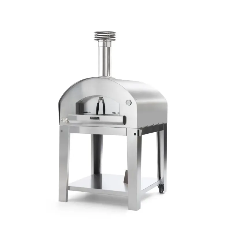 Fontana Forni Marinara Inox Gas Pizzaovn Med Vogn - Fontana Forni Pizzaovn - 8033776080305